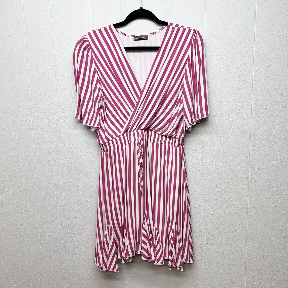 PrettyGarden Cross Over Ruffle Midi Dress Womens Medium Cottagcore Party Casual